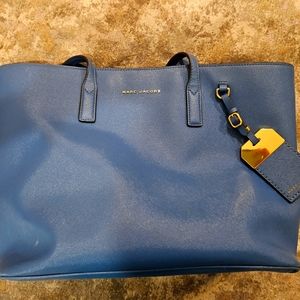 Marc jacobs luggage tag blue tote